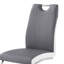 Chaise d'appoint rembourrée grise et blanche Jakaela