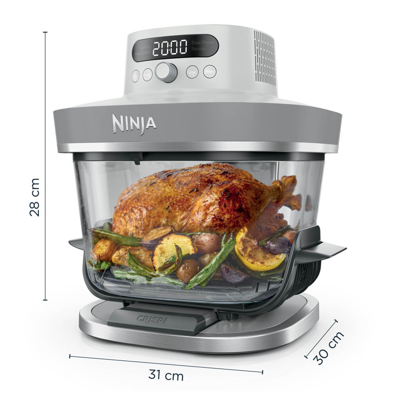 Ninja CRISPi PRO 5-in-1 Glass Air Fryer AS090UK, White