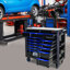 Wagon à outils multi-usages à 12 couches avec roues, plateau en fer