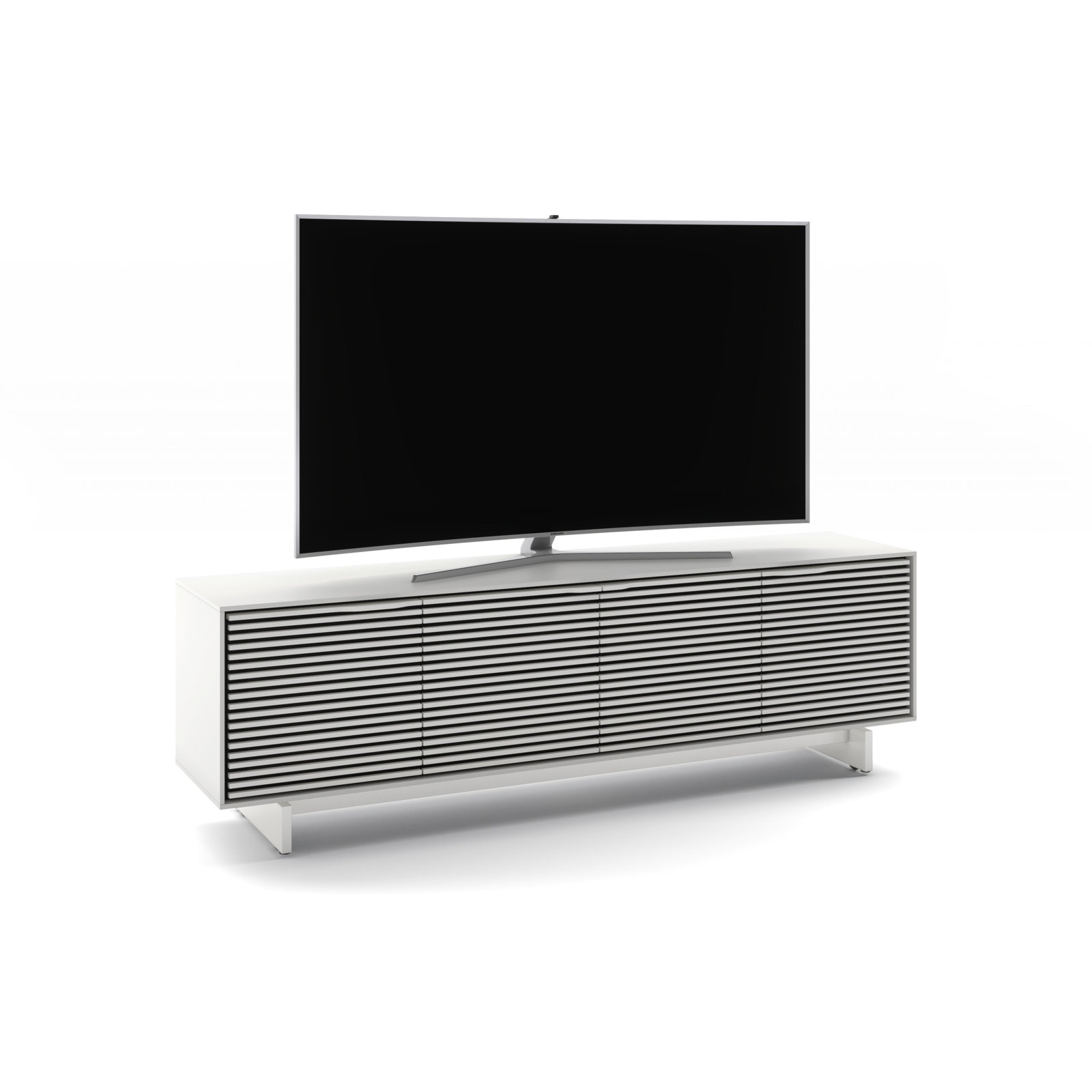 Align 81'' Media Console, Satin White, 25"H x 81"W x 18"D