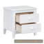 Table de chevet 2 tiroirs pour chambre à coucher, table de chevet rétro Mid-Century avec design classique-1604462257