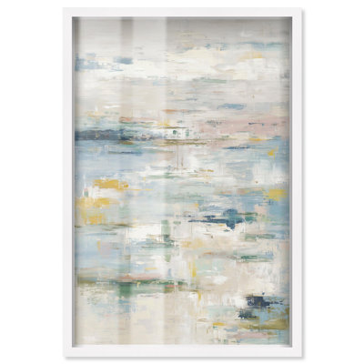 Décoration murale de salle de bain Shallow Waters III par Art Remedy, cadre blanc, 24 x 36