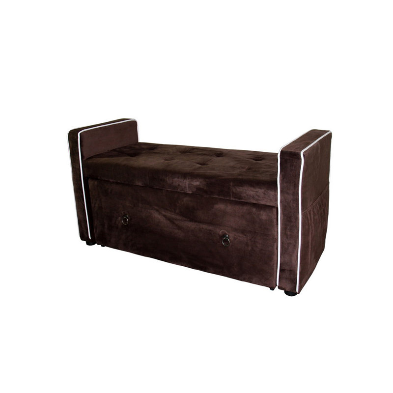 22" Shoe Storage Bench Suede