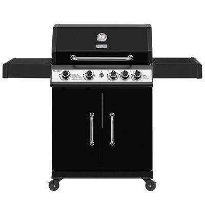 Barbecue au gaz Royal Gourmet à 4 brûleurs avec brûleur latéral à couvercle 