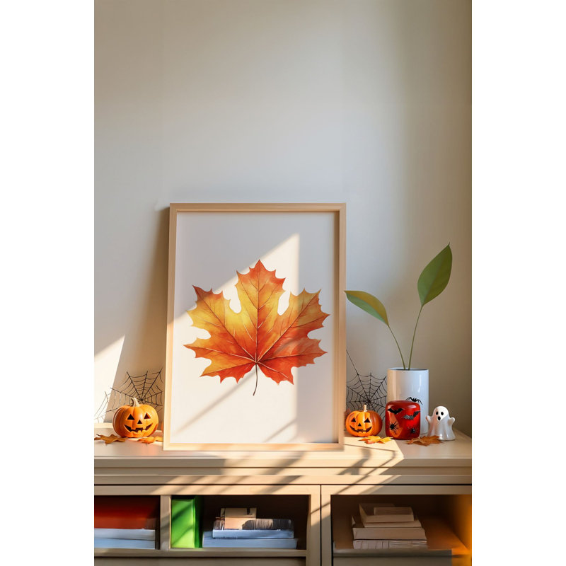 «Spooky Halloween», peinture décorative encadrée de 13,0 po x 19,0 po | Cadre 100% bois massif (épaisseur: 0,8 pouce) et art 100% bois aggloméré (épaisseur: 0,1 pouce) | Impression numérique, pour la décoration festive et les célébrations saisonnières
