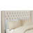 Button Upholstered Headboard For Queen Bed, Double Nailhead Trim, Metal Legs With Adjustable Height, Fabric Headboard, Size Tufting And Height-1080193550