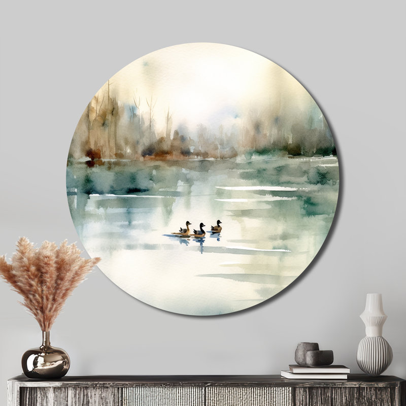 Benson - animaux, art en métal rond, H 16 po x l 16 po