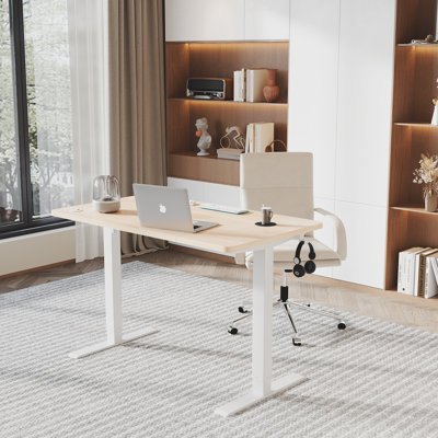 Electric T-Shape Height Adjustable Standing Desk