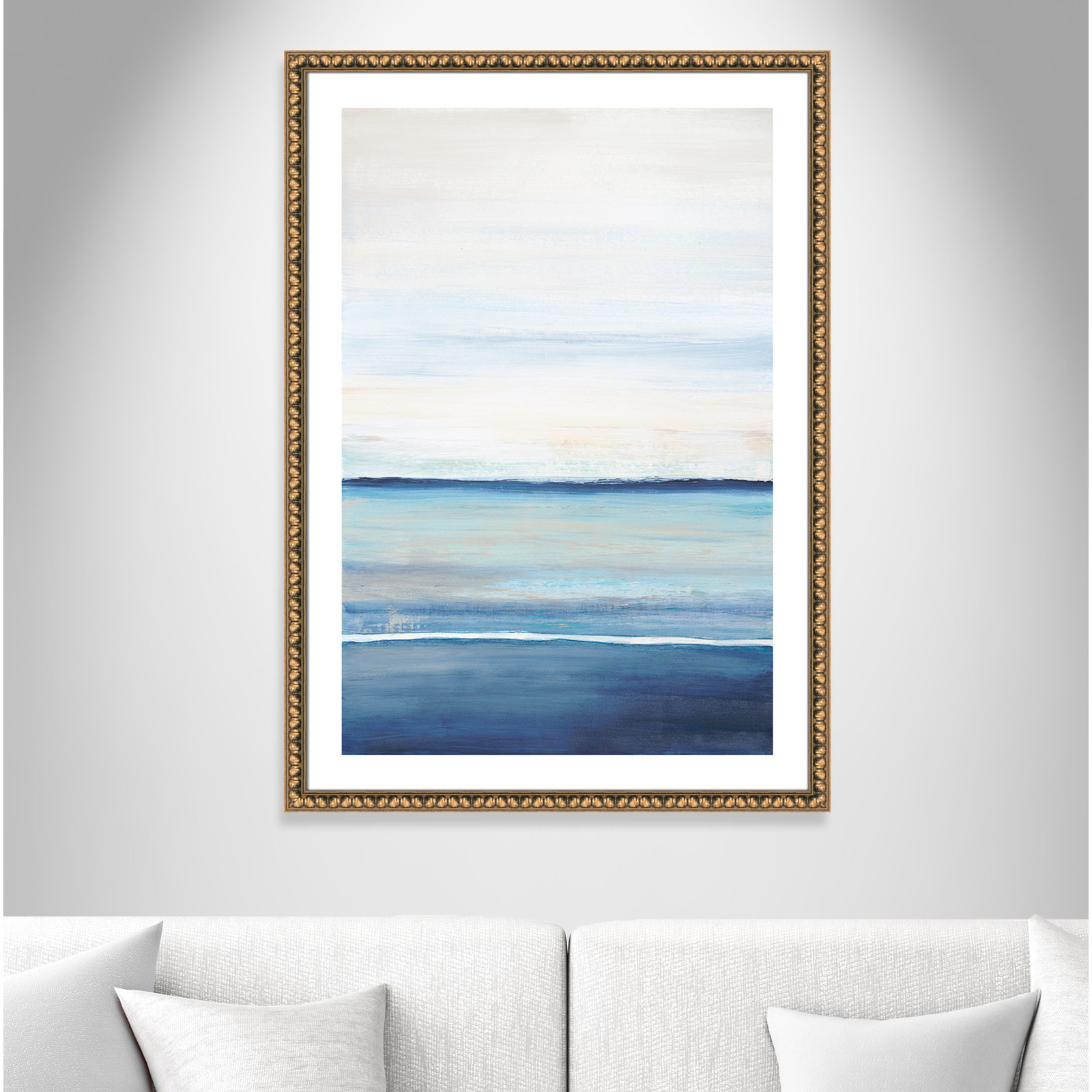Emmit "Distant Whispers" Print by Filippo Ioco, 41.5" H x 29.5" W x 1.13" D, Gold Bead Framed Paper