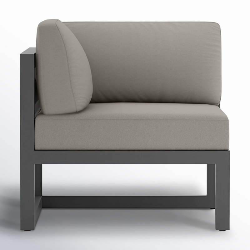 Avion 4 Piece Sectional Set, Canvas Charcoal Sunbrella® Canvas, Slate