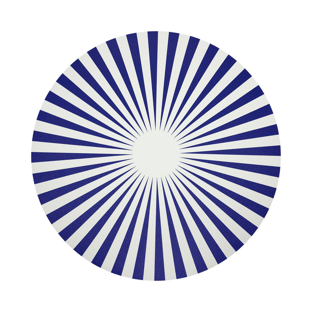 Constellations Point Vegan Leather Round Pebble Placemat (Set of 4) Nicolette Mayer