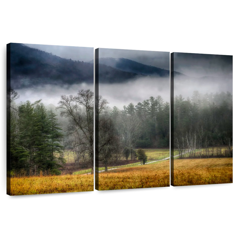 Alvord Cades Cove Fields Mist, 36" H x 57" W