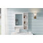 Armoire de salle de bain 3 en 1 avec tablette réglable, barre à serviettes et miroir haute définition pour un rangement intelligent et un confort quotidien.-87938897