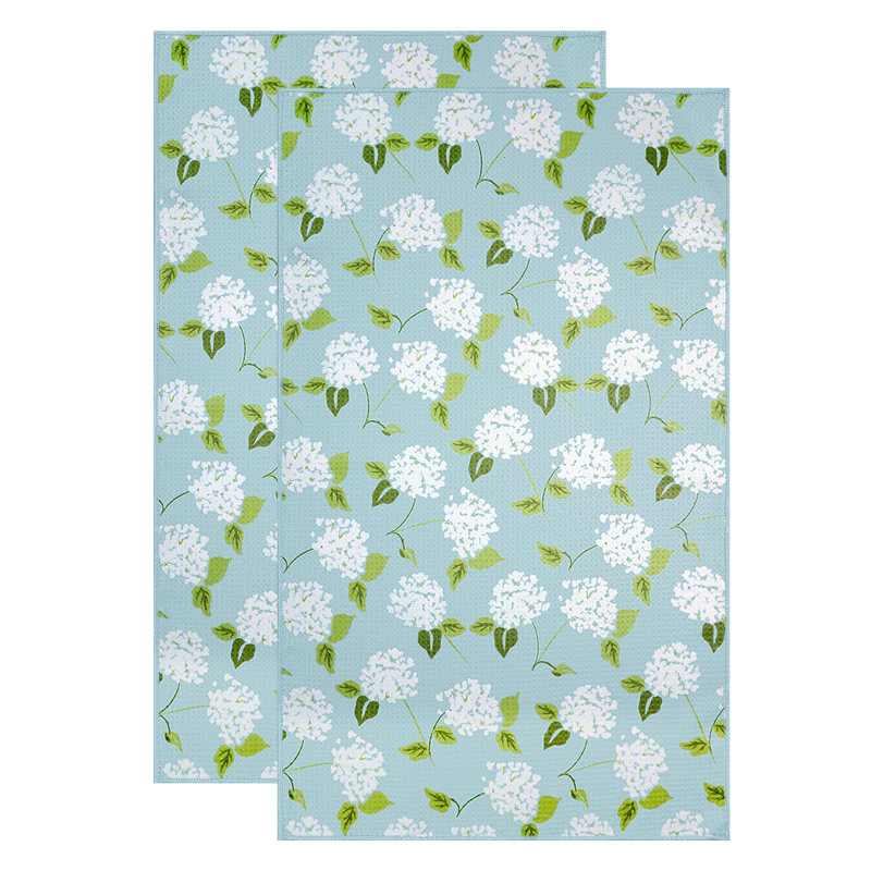 Printed GRS Microfiber Towels - 18 X 30", Hydrangea