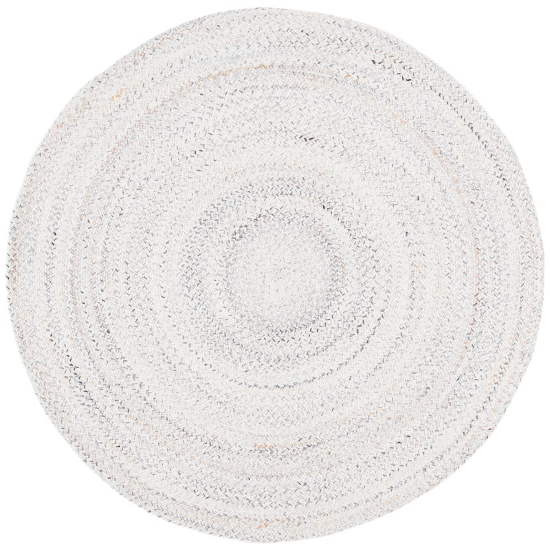 Round Alik Flatweave Area Rug, Round 122 cm, Ivory