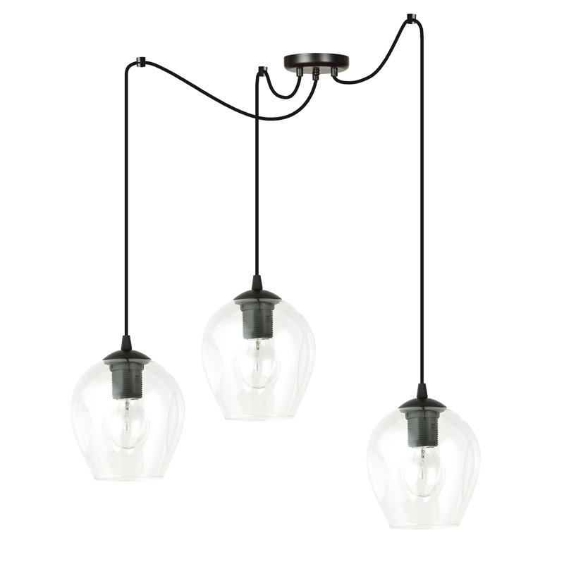 Cadey-Lee 3 - Light Black Cluster Pendant, Transparent