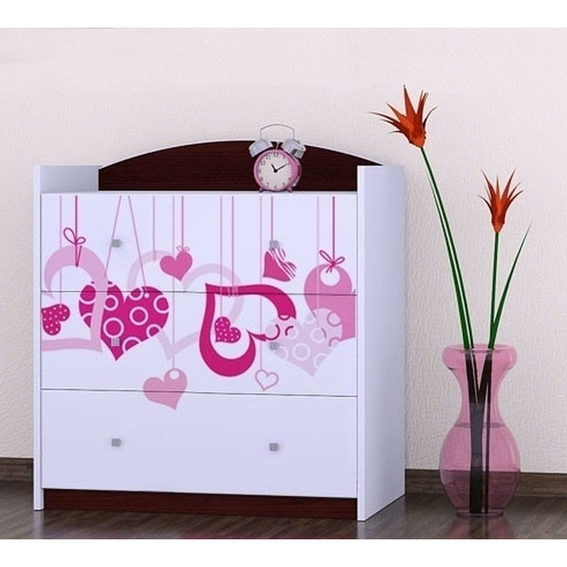 Nordin Kids 3 - Drawer Chest, Dark Brown