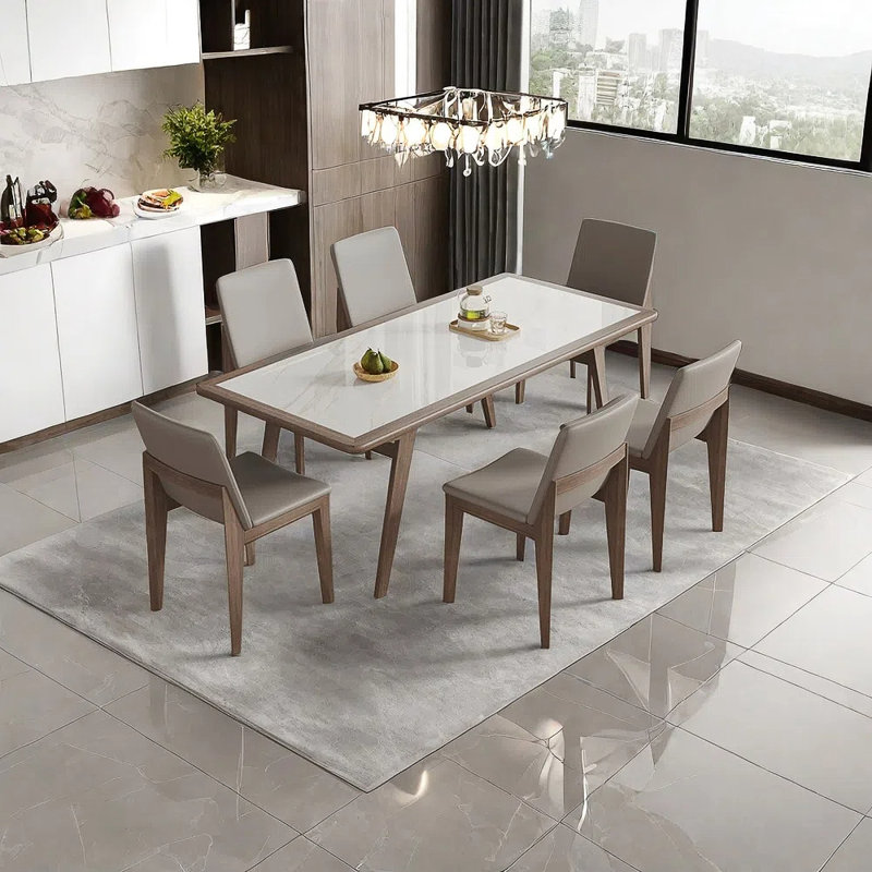 Ensemble de table de salle à manger Rock, H 29,52 po x L 55,11 po x l 31,49 po