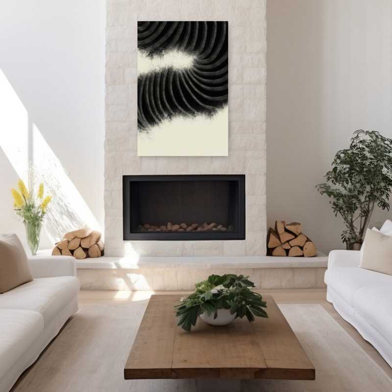 Art mural contemporain abstrait Resson 2, H 48 po x l 32 po