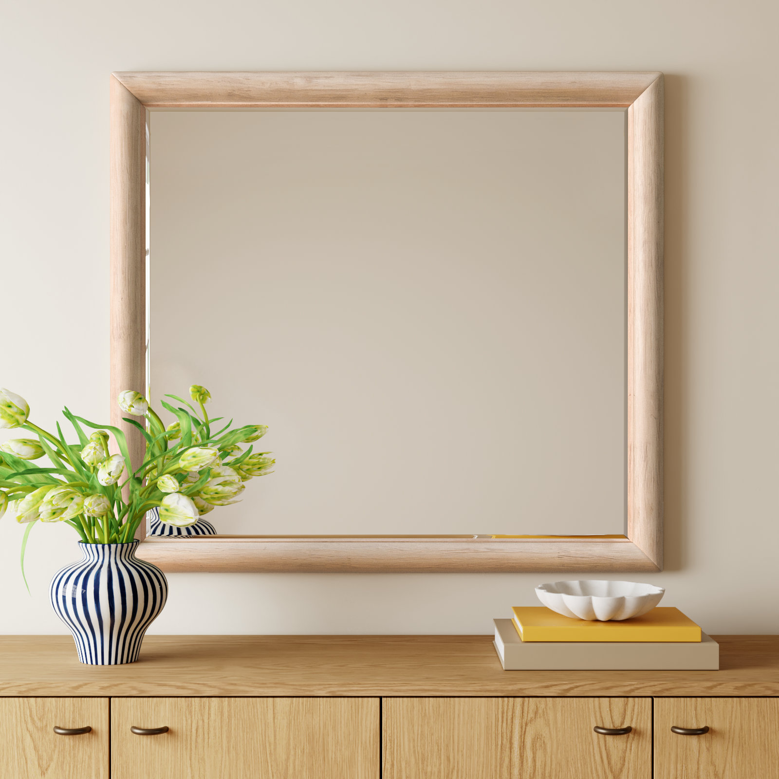 Colleen Rectangle Mirror, Natural