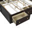Structure de lit plateforme en bois grand format avec tiroirs-1190461726