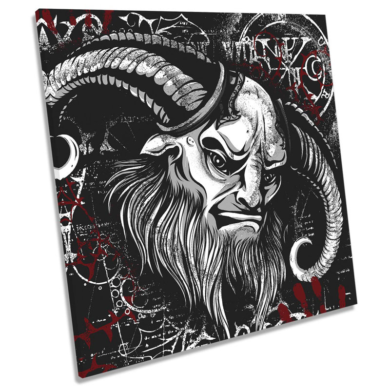 Beard Horns Warrior - Wrapped Canvas Print, 60cm H x 60cm W x 2cm D