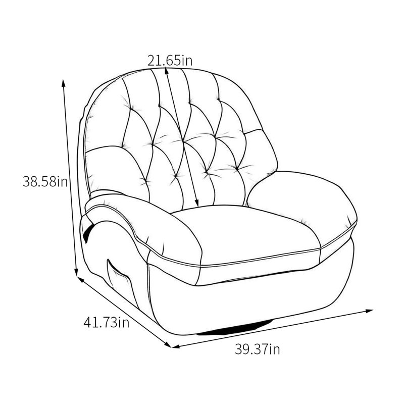 Fauteuil inclinable pivotant en similicuir Nervie, Brun