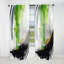 Enchantement géométrique vert et noir I - Rideau moderne - Velours obscurcissant - 1 panneau-107831348