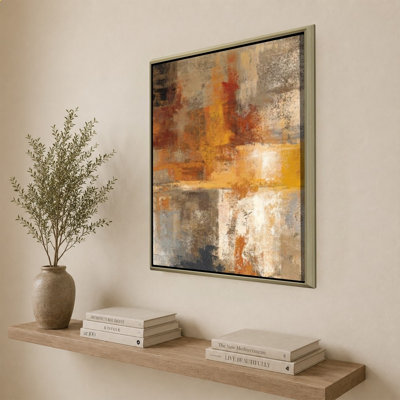 Silver and Amber by Silvia Vassileva - Graphic Art on Canvas