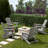 Two in a set  Adirondack Chair with Cup Holder All-Weather Reclining Chair for Patio Deck Backyard and Poolside-114222260