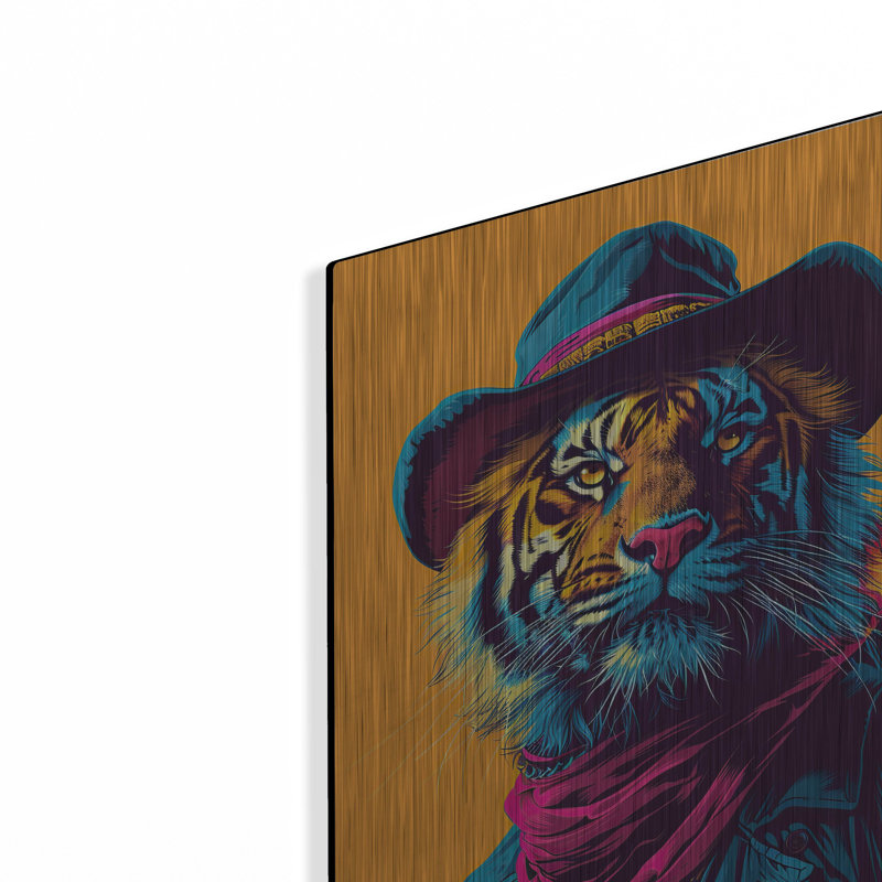 Art mural luxueux «Western Tiger» par Momart, H 16 po x l 12 po