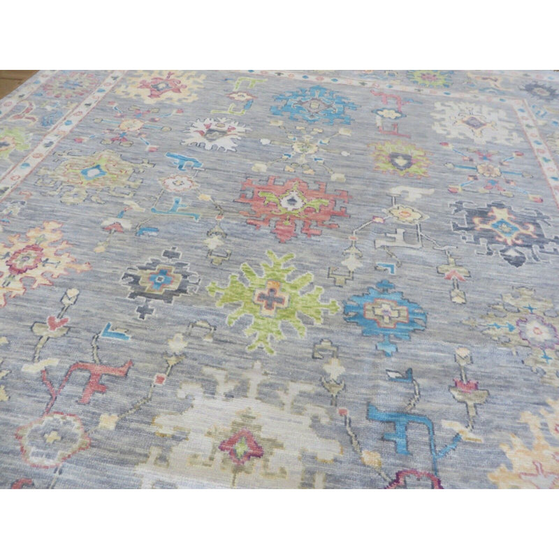 Tapis unique gris de 10 pi x 13 pi 10 po