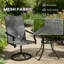 Chaise d'extérieur grise, ensemble de 2 chaises pivotantes, chaise-400010807
