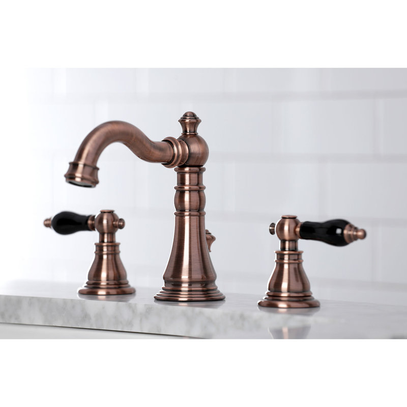 Robinet de salle de bain espacé avec ensemble de drain Fauceture, Cuivre antique
