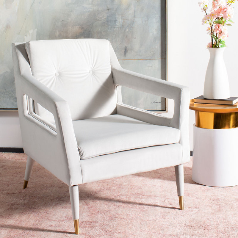 Velveteen Velvet Armchair, Silver Velvet 