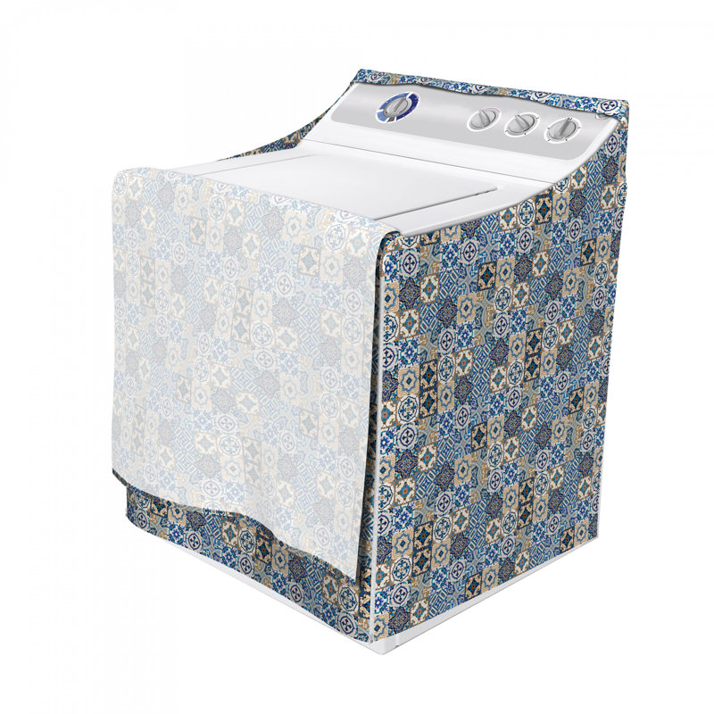 Motif de tuile avec motifs azulejo traditionnels en portugais housse pour lave-linge oriental