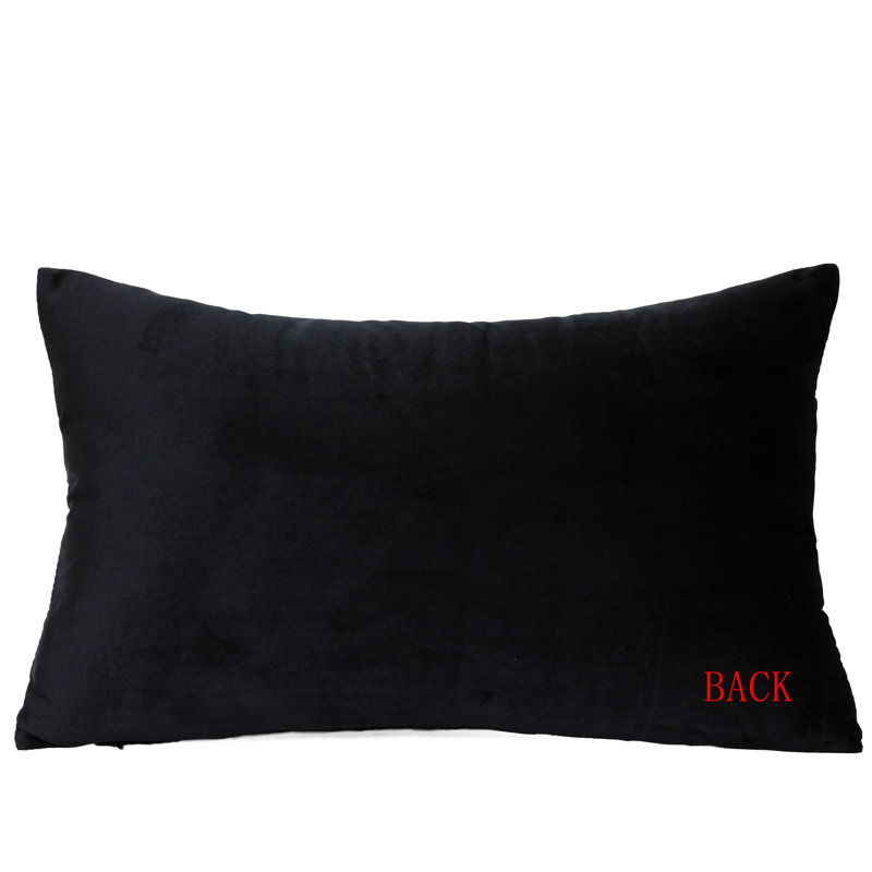 Housse de coussin réversible en velours géométrique, H 12 po x l 20 po, Rectangulaire