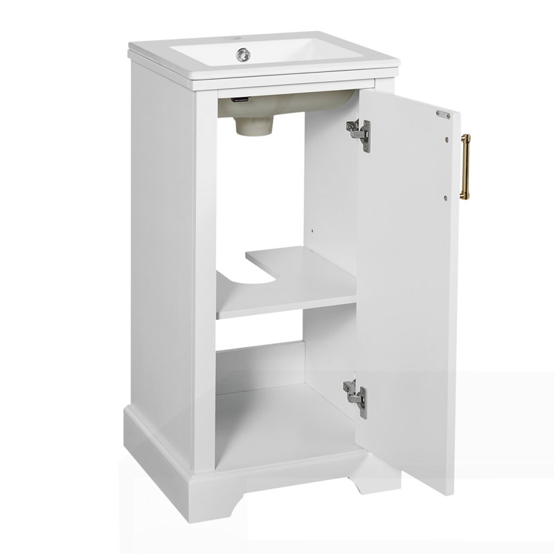 Meuble-lavabo de 16 po avec lavabo en céramique