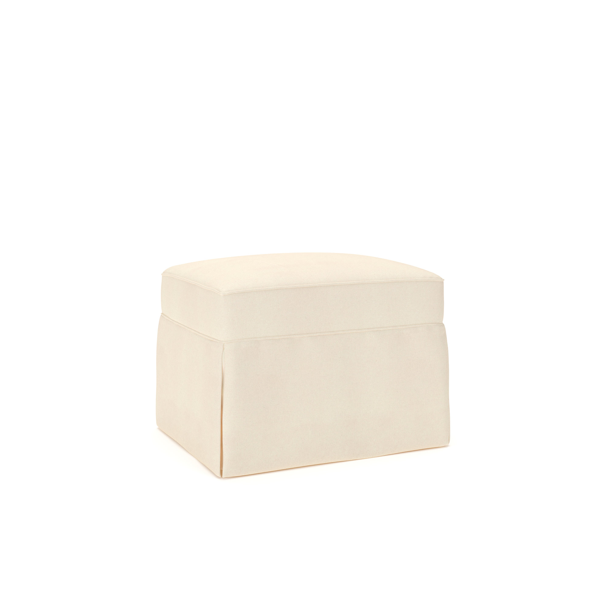 Amari Upholstered Ottoman, Bayou Natural Canvas