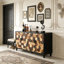 Armoire de rangement vieillie avec motif en nid d'abeille, décor moderne pour le vestibule et le salon, durable et élégante