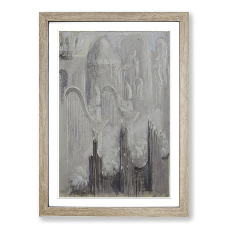 Creation of the World Vol.10 by Mikalojus Konstantinas - Picture Frame Painting, 48cm H x 36cm W x 2cm D, Oak Framed