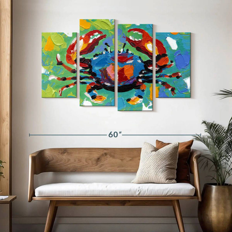 Brampt Seaside Crab I, 32" H x 52" W