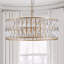 Luminaire suspendu en cristal 18 po doré à 6 lumières avec cadre en métal-809280857