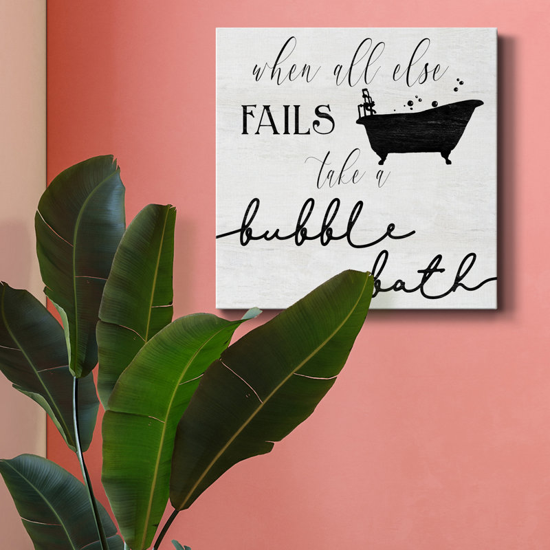 " Take a Bubble Bath " Print, 10" H x 10" W x 1.5" D