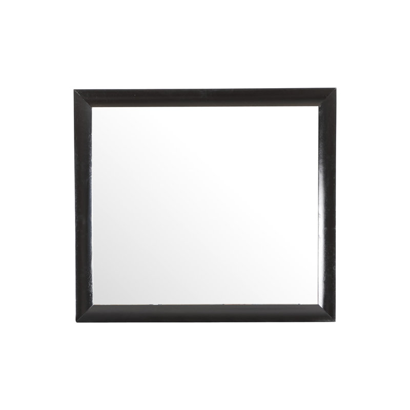 Miroir bas noir pour commode - Style moderne pour une réflexion claire