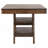 Ferrara Walnut 2-Drawer Counter Height Table