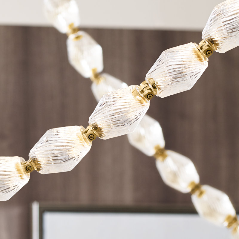 Collier 240 Chandelier, Hand Rubbed Antique Brass, 258.2" H x 2" W x 2" D