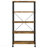 2-Piece Computer Desk & Bookcase, Rustic Nutmeg