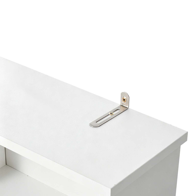 Porte-manteau d'entrée avec banc et rangement, 99 cm de large, crochets de suspension inclus, étagères à chaussures réglables, éclairage DEL, design en bois, idéal pour le vestibule, le corridor ou l'entrée, blanc