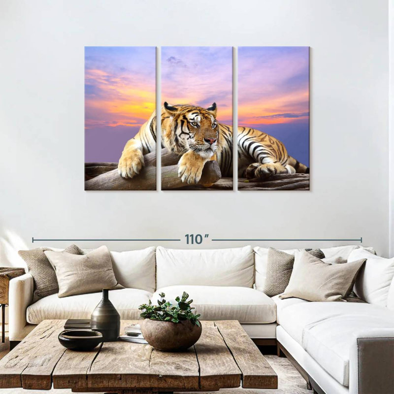 Lounging Tiger, 48" H x 74" W